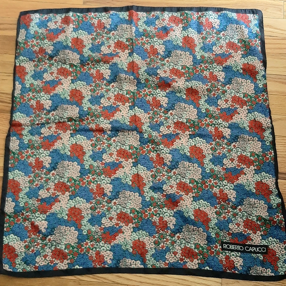 Roberto Capucci Floral Pattern Silk Scarf